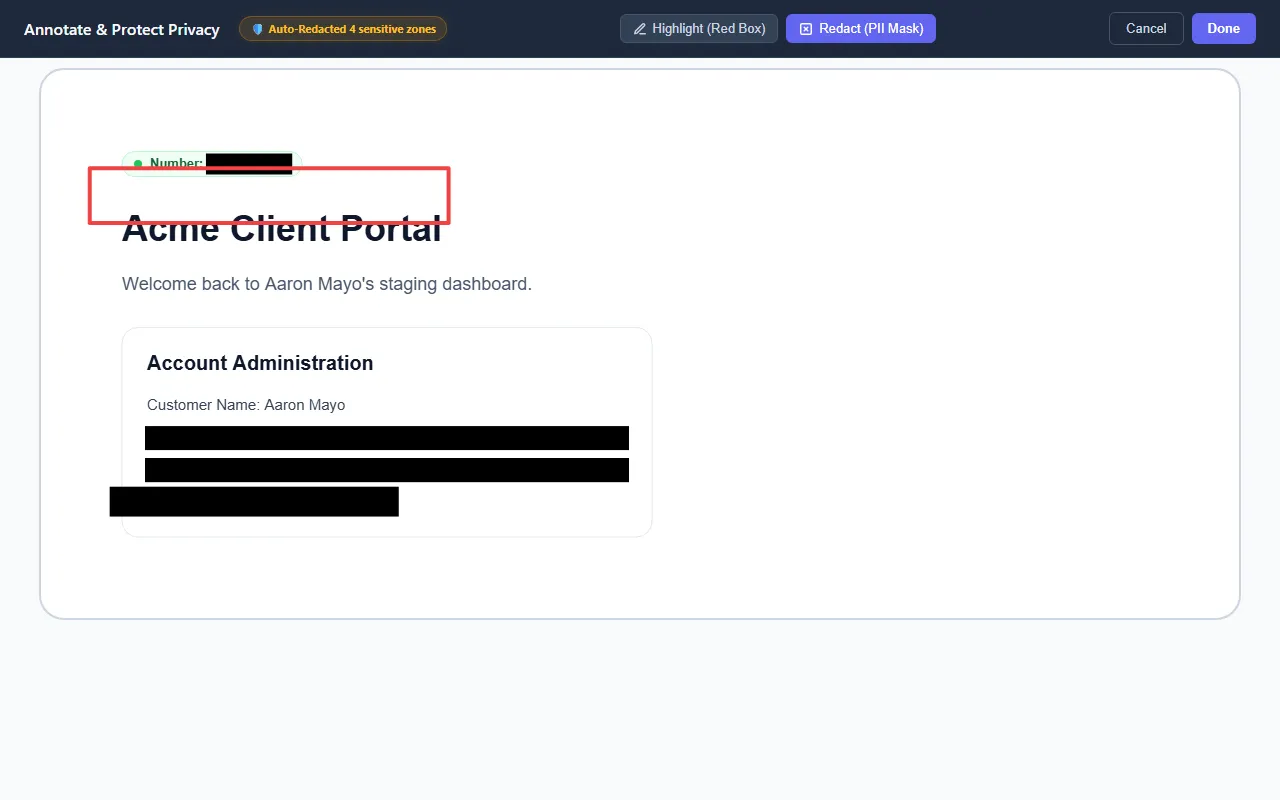 NanoLog PII Annotation Redactor